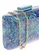 Marble effect clutch azul-verde-ii