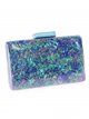 Marble effect clutch azul-verde-ii