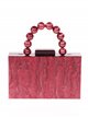 Marble effect clutch granate