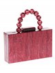 Marble effect clutch granate