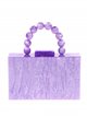 Marble effect clutch violeta