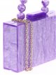 Marble effect clutch violeta