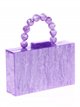 Marble effect clutch violeta