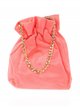 Suede effect bucket bag coral