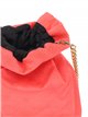 Suede effect bucket bag coral