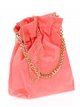 Suede effect bucket bag coral