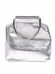 Faux leather clutch plata