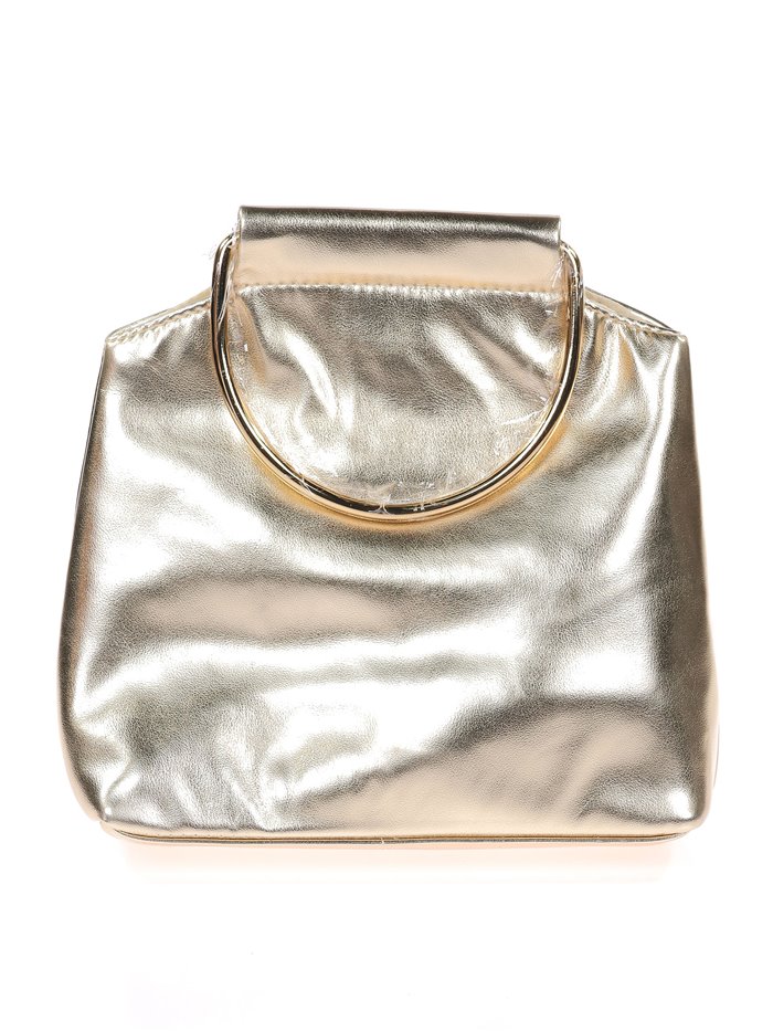 Faux leather clutch oro