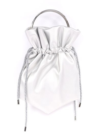 Faux leather bucket bag plata