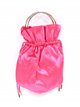 Satin bucket bag fucsia-fresa