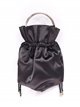 Satin bucket bag negro