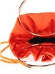 Satin bucket bag naranja