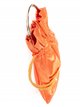 Satin bucket bag naranja