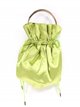 Satin bucket bag verde-oliva