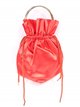 Satin bucket bag rojo