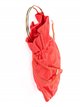 Satin bucket bag rojo