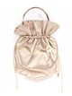 Satin bucket bag taupe