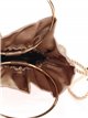 Satin bucket bag taupe