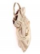 Satin bucket bag taupe