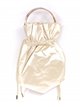 Satin bucket bag beige