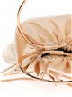 Satin bucket bag beige