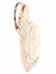 Satin bucket bag beige