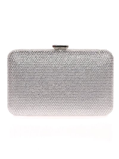 Clutch with rhinestone plata