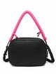 Crossbody bag with handle detail black