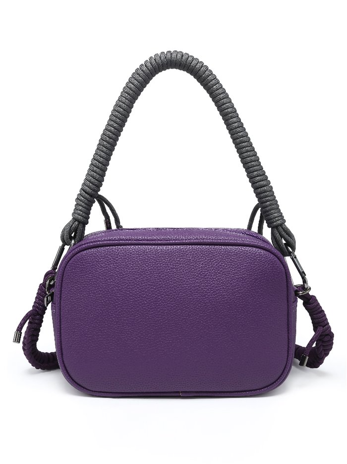 Crossbody bag with handle detail purple