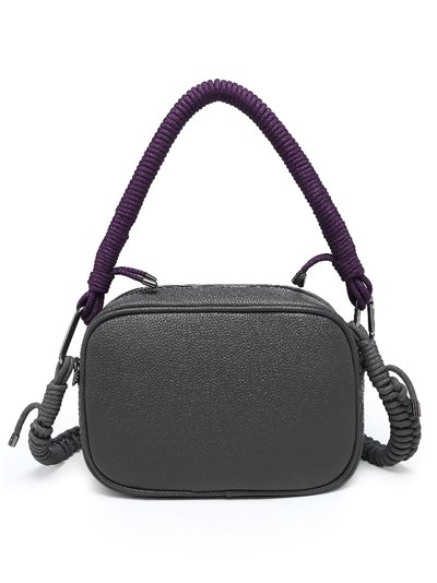 Crossbody bag with handle detail grey