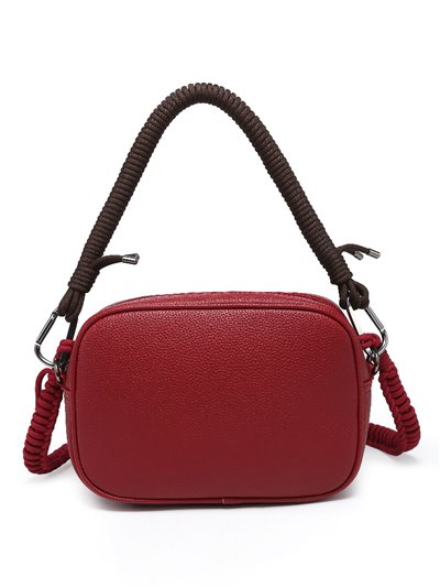 Crossbody bag with handle detail wine