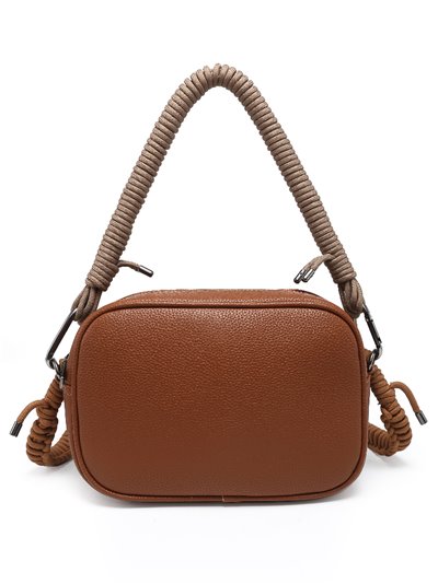 Crossbody bag with handle detail brown