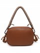 Crossbody bag with handle detail brown