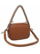 Crossbody bag with handle detail brown