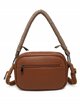 Crossbody bag with handle detail brown