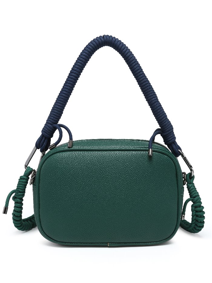 Crossbody bag with handle detail green