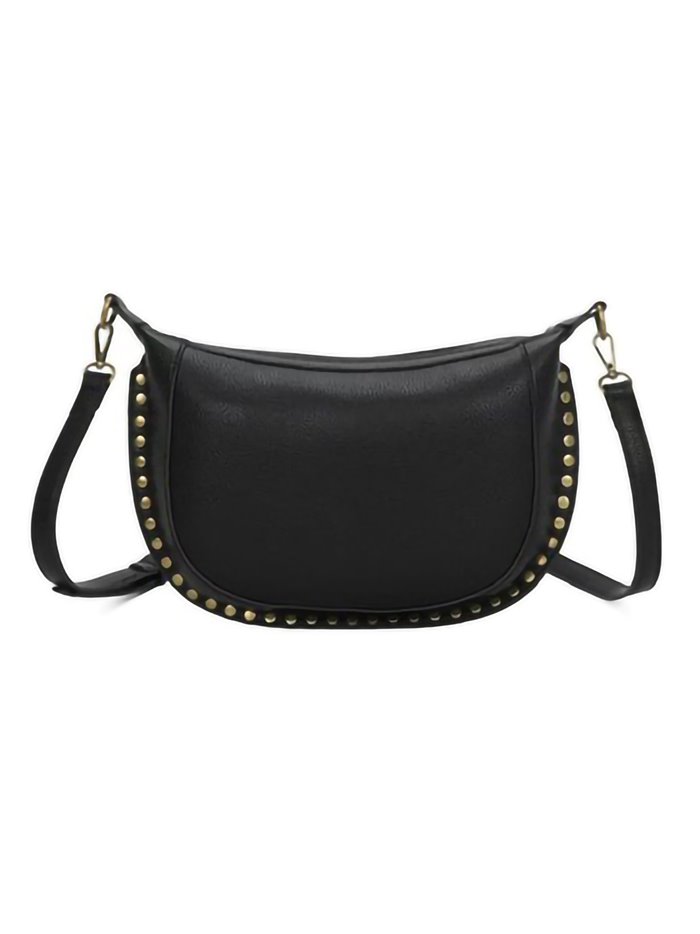 Studded crossbody bag black