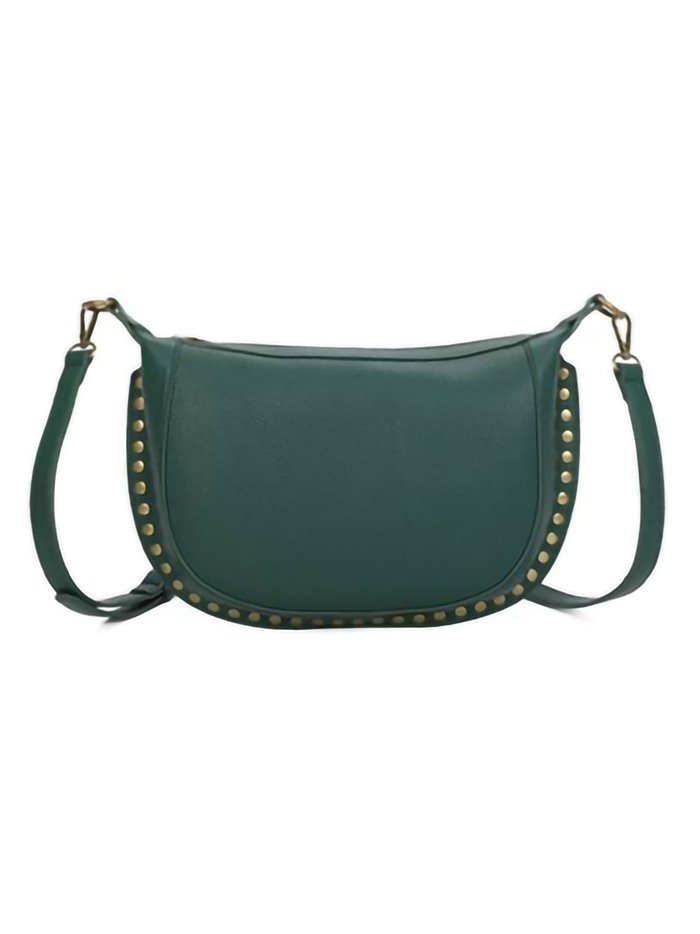 Studded crossbody bag green