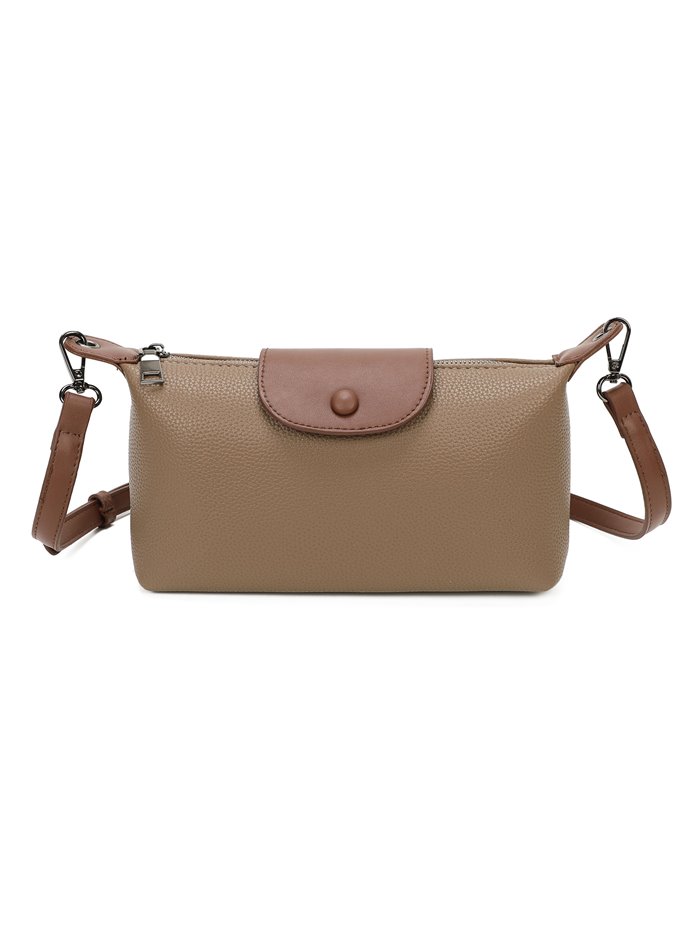 Contrast crossbody bag khaki