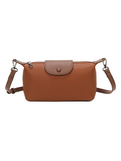 Contrast crossbody bag brown