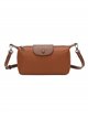 Contrast crossbody bag brown