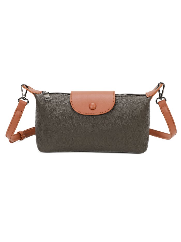 Contrast crossbody bag coffee