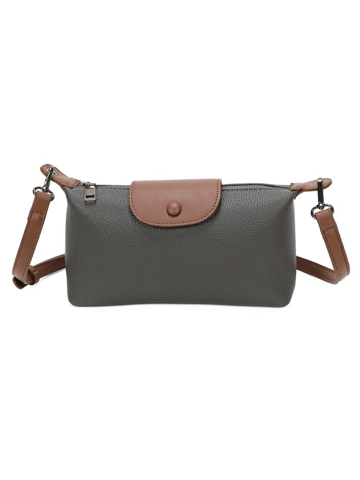 Contrast crossbody bag grey