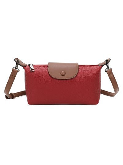 Contrast crossbody bag wine