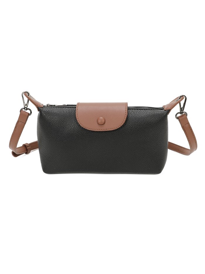 Contrast crossbody bag black