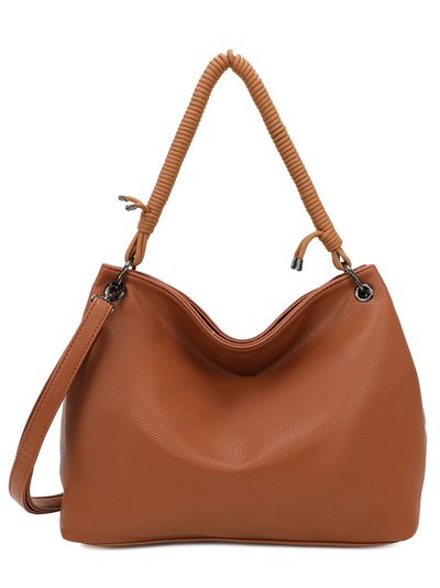 Citybag with handle detail brown