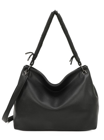 Citybag with handle detail black