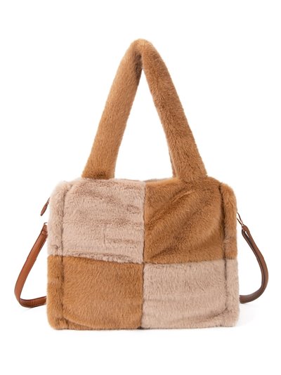 Faux fur tote bag