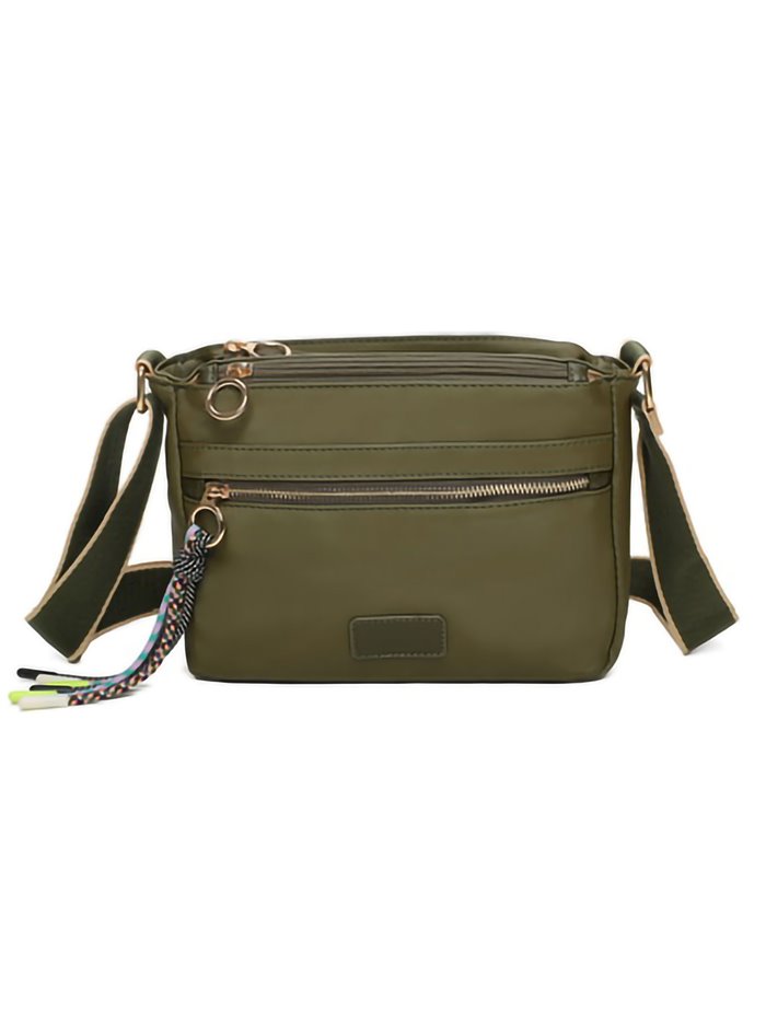 Nylon crossbody bag green