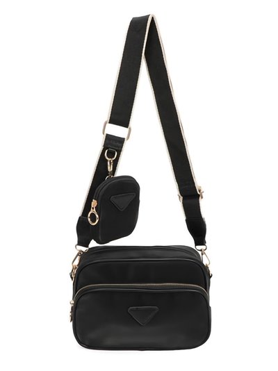 2 pieces Nylon crossbody bag + Purse black